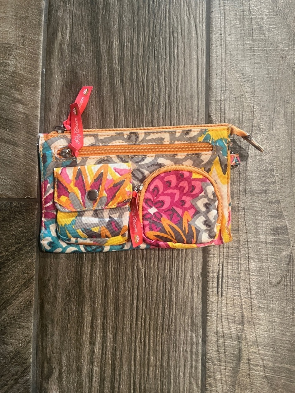 Lily Bloom Bright Floral Multi-Color Wristlet Wallet